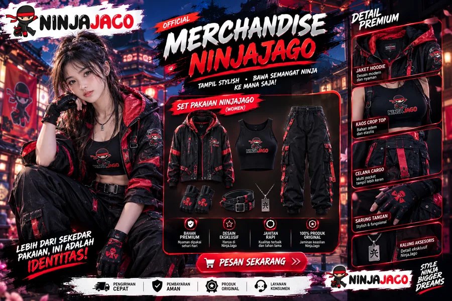 Koleksi merchandise cyberpunk NINJAJAGO