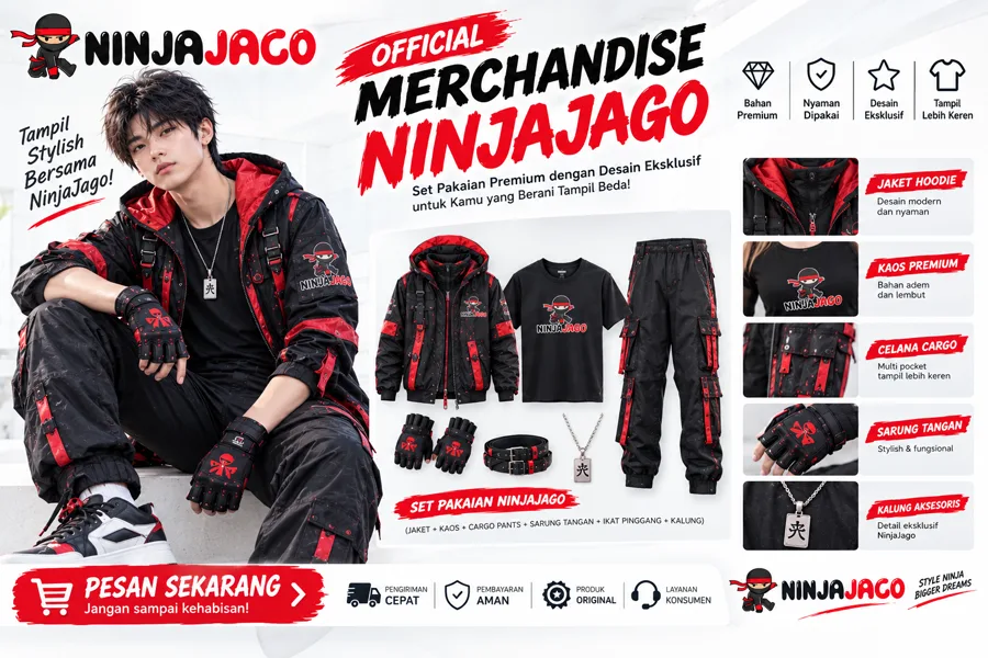 Koleksi streetwear premium NINJAJAGO